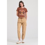 Funky Buddha Garment Dyed Παντελόνι Cargo Γυναικείο (FBL011-172-02-TAUPE)