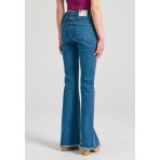 Funky Buddha Raw Edges Skinny Fit Παντελόνι Τζιν Γυναικείο (FBL011-173-02-DK-BLUE)