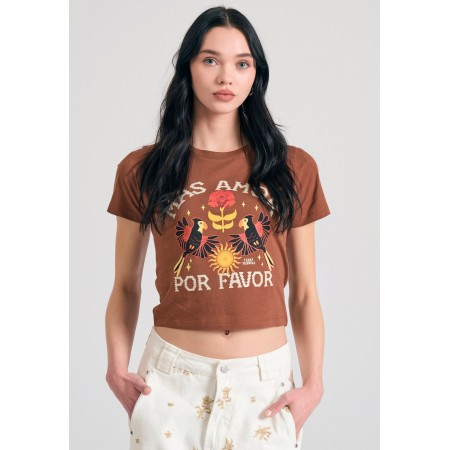 Funky Buddha Garment Dyed T-Shirt Γυναικείο 