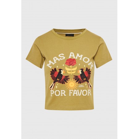 Funky Buddha Garment Dyed T-Shirt Γυναικείο 