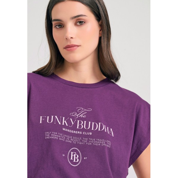 Funky Buddha Μπλούζα Αμάνικη Γυναικεία (FBL011-176-04-PLUM)