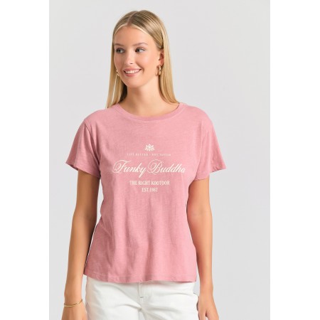 Funky Buddha Branded Vintage T-Shirt Γυναικείο 