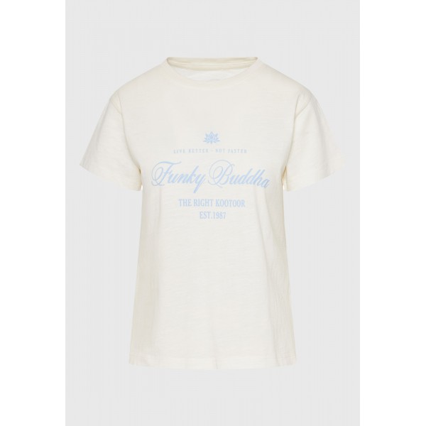 Funky Buddha Branded Vintage T-Shirt Γυναικείο (FBL011-177-04-OFF-WHITE)