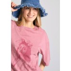 Funky Buddha Garment Dyed T-Shirt Γυναικείο (FBL011-184-04-DUSTY-PINK)