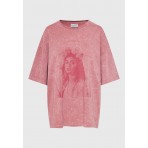 Funky Buddha Garment Dyed T-Shirt Γυναικείο (FBL011-184-04-DUSTY-PINK)