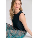 Funky Buddha Γυναικεία Αμάνικη Μπλούζα Μαύρη