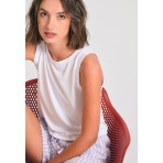 Funky Buddha Μπλούζα Αμάνικη Γυναικεία (FBL011-186-04-WHITE)