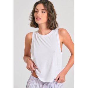 Funky Buddha Μπλούζα Αμάνικη Γυναικεία (FBL011-186-04-WHITE)