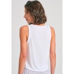 Funky Buddha Μπλούζα Αμάνικη Γυναικεία (FBL011-186-04-WHITE)