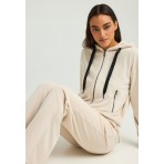 Funky Buddha Γυναικείο Αθλητικό Παντελόνι (FBL012-100-02-CLOUD-CREAM)