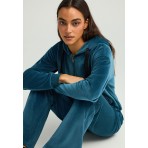 Funky Buddha Γυναικείο Αθλητικό Παντελόνι (FBL012-100-02-INDIAN-TEAL)
