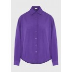 Funky Buddha Γυναικείο Πουκάμισο Basic (FBL012-100-05-ROYAL-PURPLE)