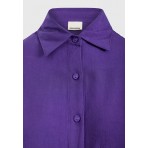 Funky Buddha Γυναικείο Πουκάμισο Basic (FBL012-100-05-ROYAL-PURPLE)