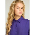 Funky Buddha Γυναικείο Πουκάμισο Basic (FBL012-100-05-ROYAL-PURPLE)