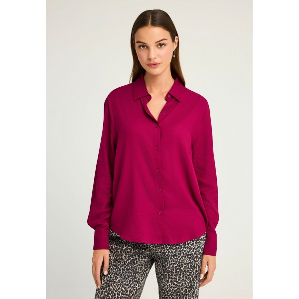 Funky Buddha Viscose Πουκάμισο Μακρυμάνικο Γυναικείο (FBL012-100-05-SANGRIA)