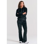 Funky Buddha Γυναικεία Ζακέτα Φούτερ Με Κουκούλα (FBL012-100-06-BLACK)