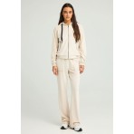 Funky Buddha Γυναικεία Ζακέτα Φούτερ Με Κουκούλα (FBL012-100-06-CLOUD-CREAM)