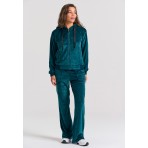 Funky Buddha Γυναικεία Ζακέτα Φούτερ Με Κουκούλα (FBL012-100-06-DARK-SEA)