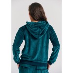 Funky Buddha Γυναικεία Ζακέτα Φούτερ Με Κουκούλα (FBL012-100-06-DARK-SEA)