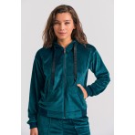 Funky Buddha Γυναικεία Ζακέτα Φούτερ Με Κουκούλα (FBL012-100-06-DARK-SEA)
