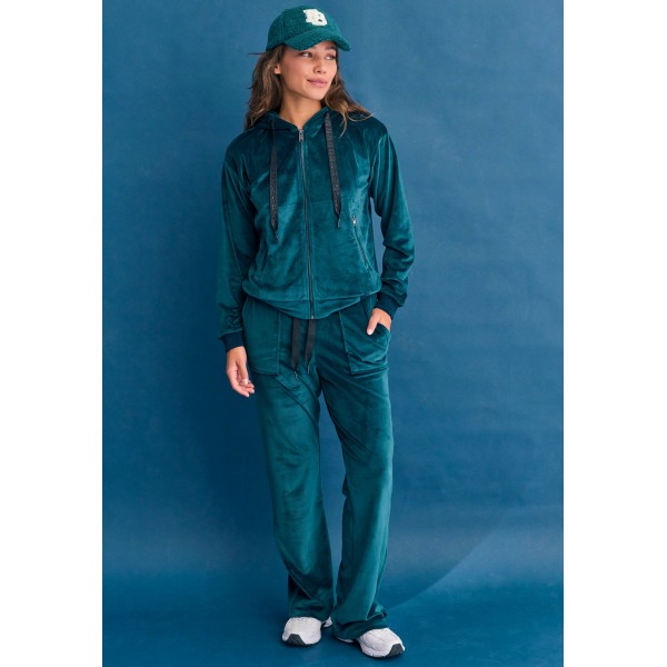 Funky Buddha Velvet Ζακέτα Βελουτέ Γυναικεία (FBL012-100-06-DARK-SEA)