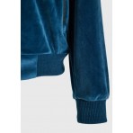Funky Buddha Γυναικεία Ζακέτα Φούτερ Με Κουκούλα (FBL012-100-06-INDIAN-TEAL)