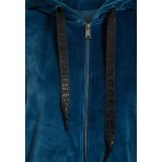 Funky Buddha Γυναικεία Ζακέτα Φούτερ Με Κουκούλα (FBL012-100-06-INDIAN-TEAL)