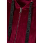 Funky Buddha Γυναικεία Ζακέτα Φούτερ Με Κουκούλα (FBL012-100-06-SANGRIA)