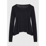 Funky Buddha Γυναικεία Μπλούζα Με Μακρύ Μανίκι (FBL012-100-07-BLACK)
