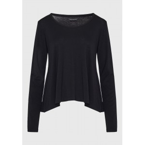 Funky Buddha Μπλούζα Με Λαιμόκοψη Γυναικεία (FBL012-100-07-BLACK)