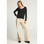 Funky Buddha Γυναικεία Μακρυμάνικη Μπλούζα Μαύρη