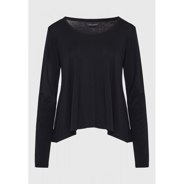 Funky Buddha Μπλούζα Με Λαιμόκοψη Γυναικεία (FBL012-100-07-BLACK)