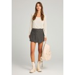 Funky Buddha Γυναικεία Μπλούζα Με Μακρύ Μανίκι (FBL012-100-07-CLOUD-CREAM)