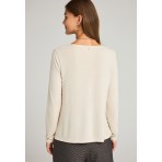 Funky Buddha Γυναικεία Μπλούζα Με Μακρύ Μανίκι (FBL012-100-07-CLOUD-CREAM)