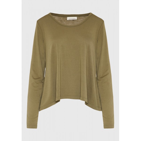 Funky Buddha Μπλούζα Με Λαιμόκοψη Γυναικεία (FBL012-100-07-HUNTER-GREEN)