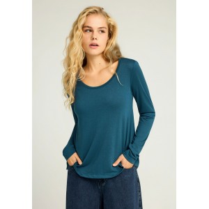 Funky Buddha Μπλούζα Με Λαιμόκοψη Γυναικεία (FBL012-100-07-INDIAN-TEAL)