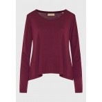 Funky Buddha Μπλούζα Με Λαιμόκοψη Γυναικεία (FBL012-100-07-ROYAL-MERLOT)