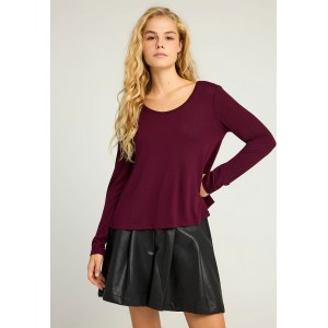 Funky Buddha Μπλούζα Με Λαιμόκοψη Γυναικεία (FBL012-100-07-ROYAL-MERLOT)