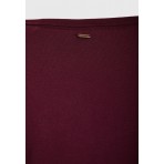 Funky Buddha Μπλούζα Με Λαιμόκοψη Γυναικεία (FBL012-100-07-ROYAL-MERLOT)