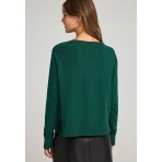 Funky Buddha Γυναικείο Πλεκτό Με Λαιμόκοψη (FBL012-100-09-DEEP-EMERALD)