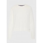 Funky Buddha Γυναικείο Πλεκτό Με Λαιμόκοψη (FBL012-100-09-WHITE)