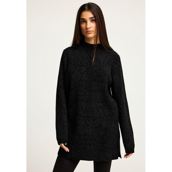 Funky Buddha Knitted Turtleneck Φόρεμα Mini Γυναικείο (FBL012-100-13-BLACK)