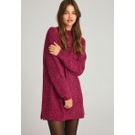 Funky Buddha Γυναικείο Πλεκτό Φόρεμα (FBL012-100-13-SANGRIA)