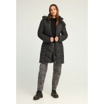 Funky Buddha Quilted Long Μπουφάν Puffer Γυναικείο (FBL012-101-01-BLACK)