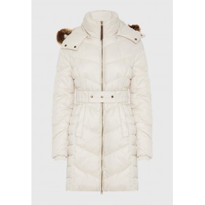 Funky Buddha Quilted Long Μπουφάν Puffer Γυναικείο (FBL012-101-01-CLOUD-CREAM)
