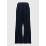 Funky Buddha Wide Leg Velvet Παντελόνι Φόρμας Γυναικείο (FBL012-101-02-MIDNIGHT-BLUE)