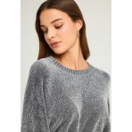 Funky Buddha Γυναικείο Πλεκτό Φόρεμα (FBL012-101-13-STEEL-GREY)