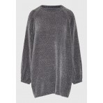 Funky Buddha Γυναικείο Πλεκτό Φόρεμα (FBL012-101-13-STEEL-GREY)