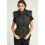 Funky Buddha Quilted Μπουφάν Αμάνικο Γυναικείο (FBL012-102-01-BLACK)