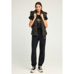 Funky Buddha Quilted Μπουφάν Αμάνικο Γυναικείο (FBL012-102-01-BLACK)